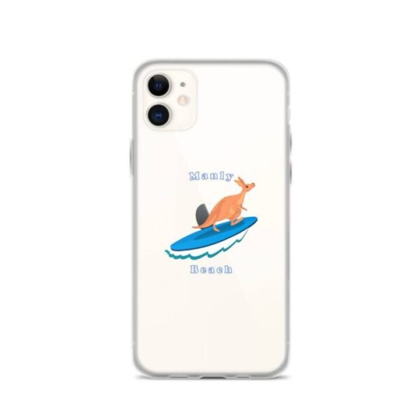 iPhone Case Kangaroo surfing on surf board in Manly Beach Sydney - Image 2