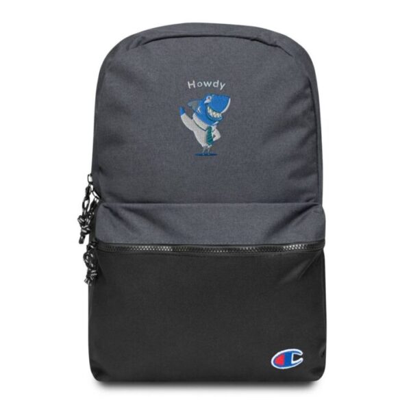 Cute shark Howdy Embroidered Champion Backpack